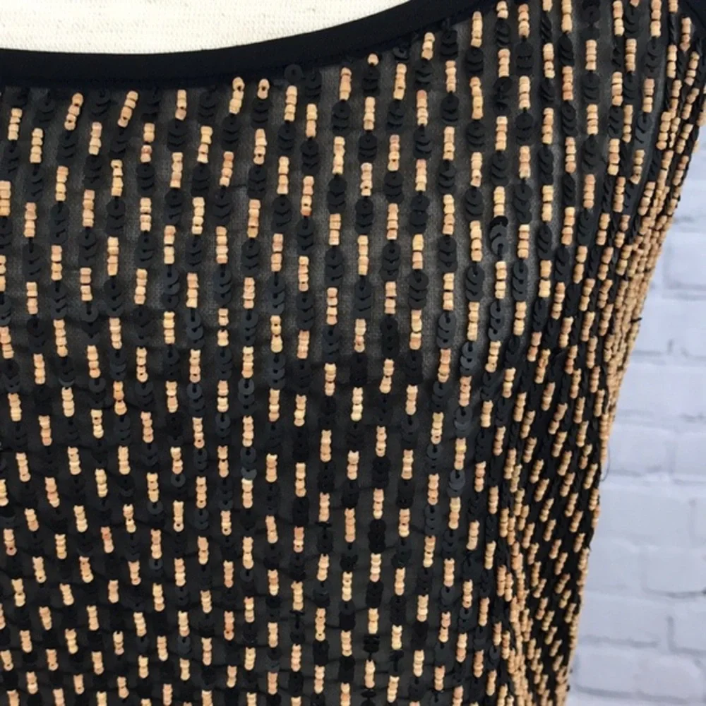 LINDA ALLARD ELLEN TRACEY Beaded Tank Top sz 4 - Picture 2 of 6